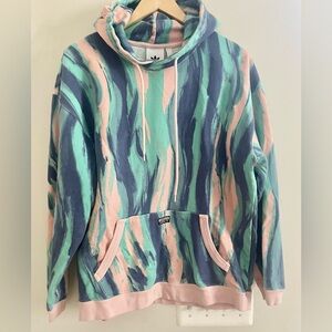Adidas Men's Rare Originals FBLS Hoodie AOP Pastel Size Medium